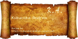 Kukucska Andrea névjegykártya